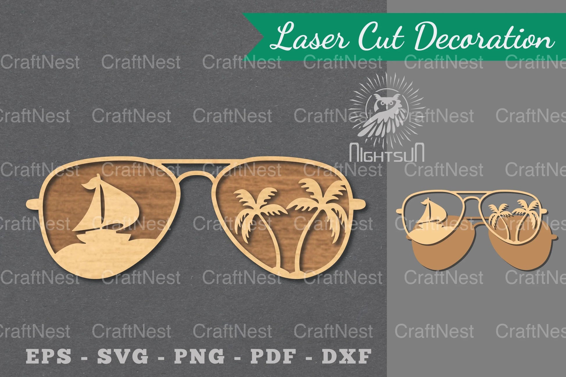 Summer Glasses Laser Cut Decoration Clipart Bundle - CraftNest - Digital Crafting and Art
