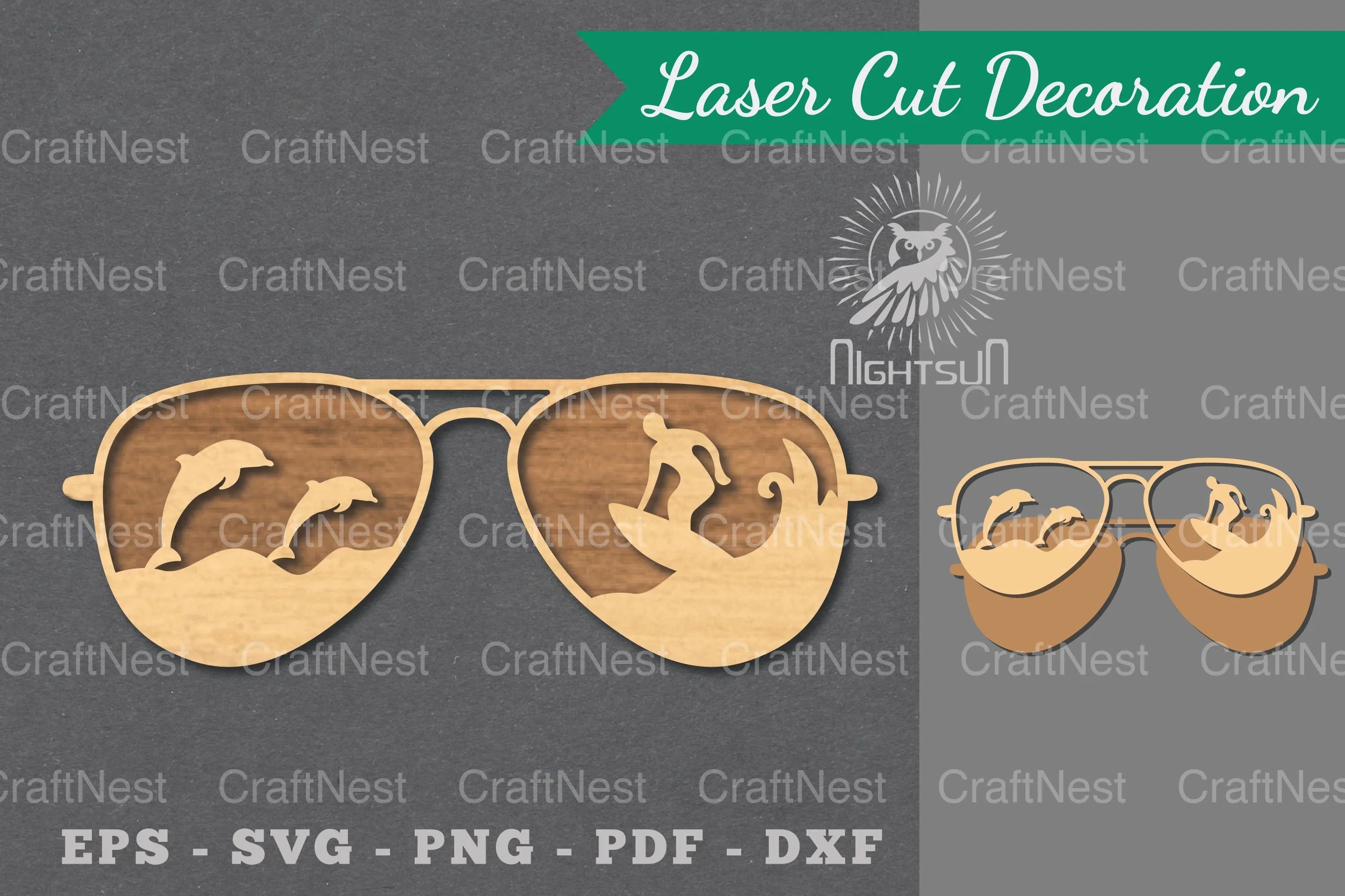 Summer Glasses Laser Cut Decoration Clipart Bundle - CraftNest - Digital Crafting and Art