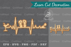 Summer Heartbeat Laser Cut Decoration Clipart Bundle - CraftNest - Digital Crafting and Art