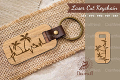 Summer Heartbeat Laser Cut Keychain SVG Bundle - CraftNest - Digital Crafting and Art