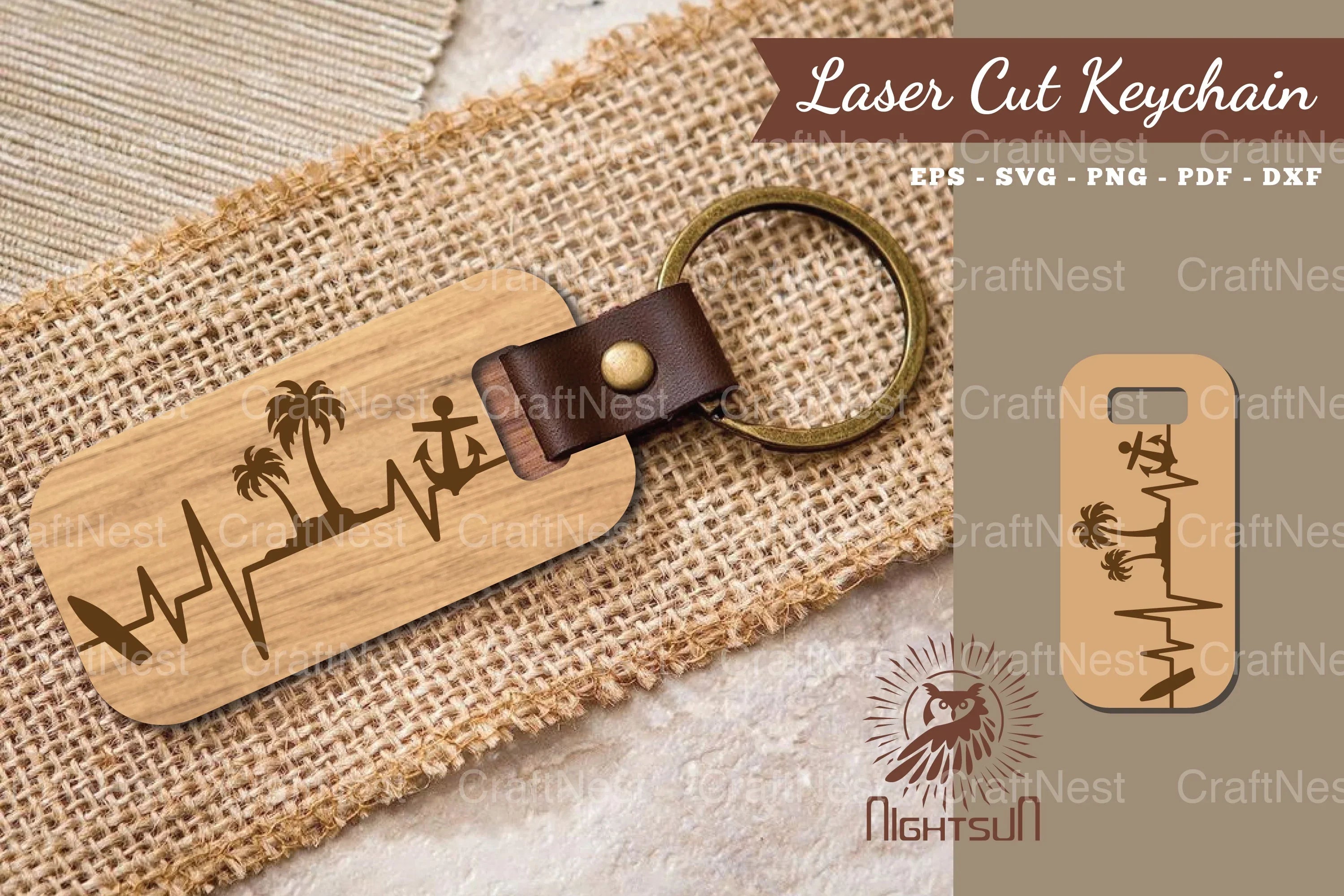 Summer Heartbeat Laser Cut Keychain Clipart Bundle - CraftNest - Digital Crafting and Art