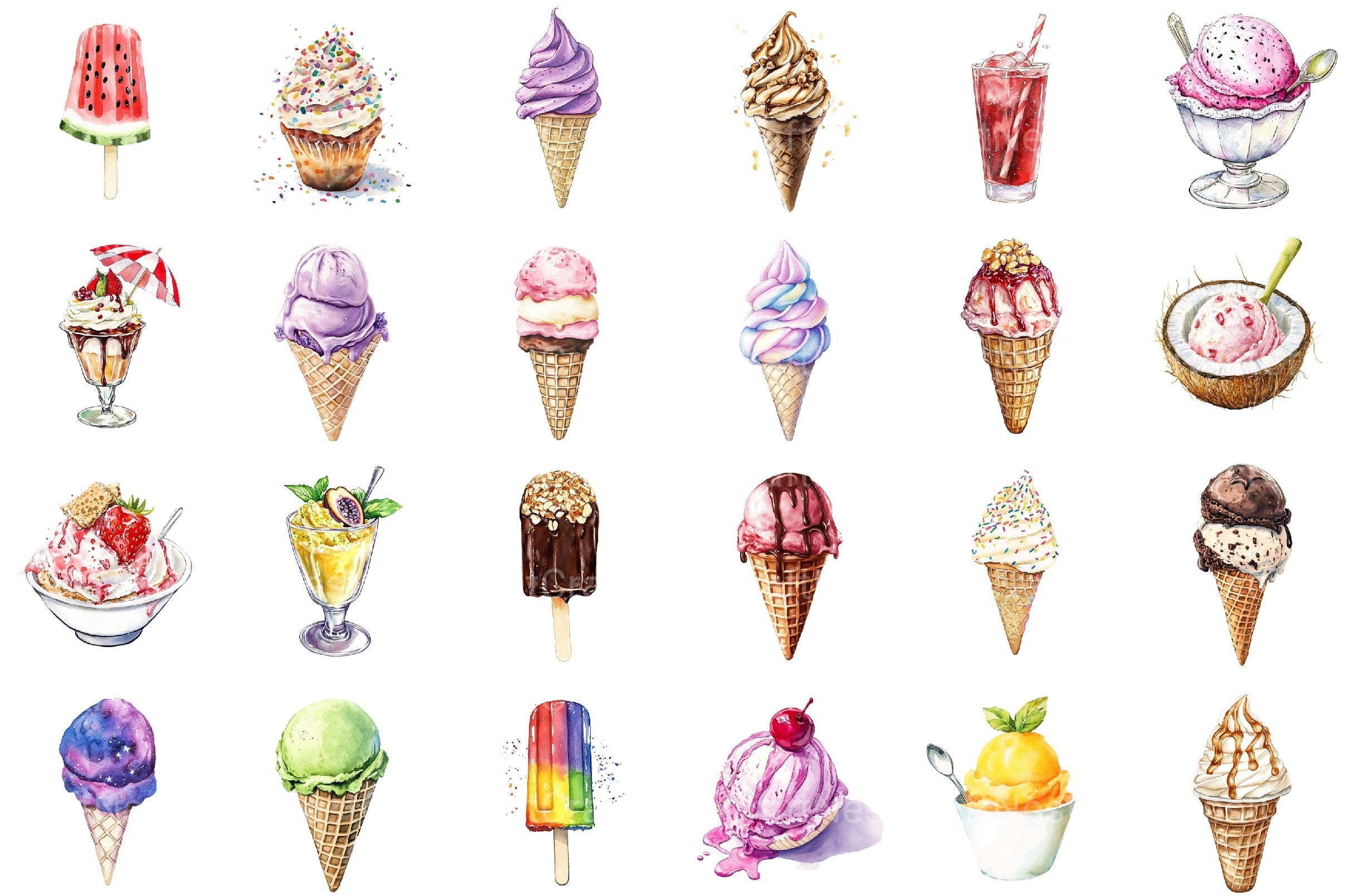 Summer Ice Cream Clipart Bundle 7