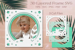 Summer Layered Frame Papercut SVG Bundle - CraftNest - Digital Crafting and Art