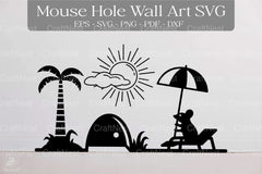Summer Mouse Hole Wall Art Clipart Bundle - CraftNest - Digital Crafting and Art