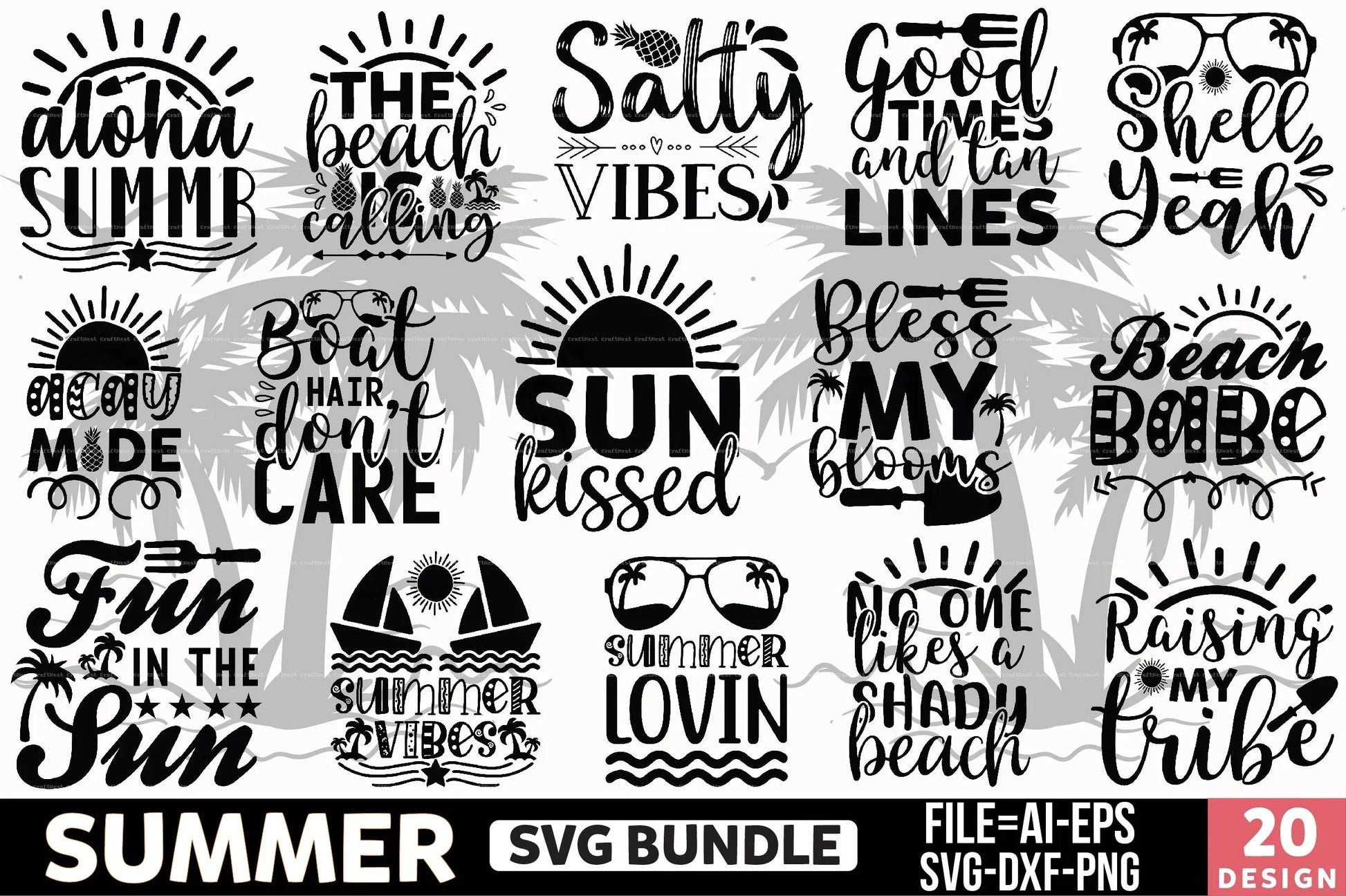 Summer Design SVG Bundle 2 - CraftNest - Digital Crafting and Art