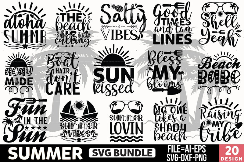 Summer Design SVG Bundle 2 - CraftNest - Digital Crafting and Art
