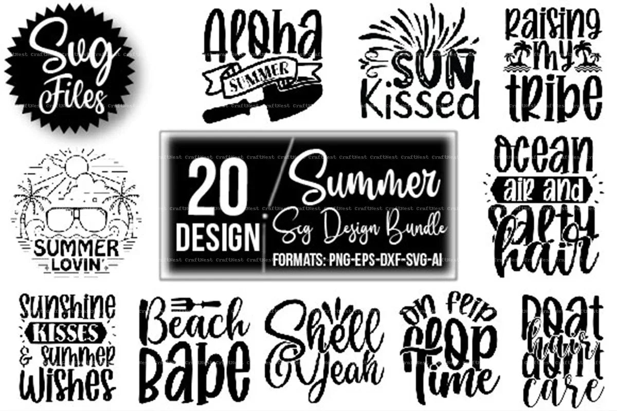 Summer Design SVG Bundle 4 - CraftNest - Digital Crafting and Art