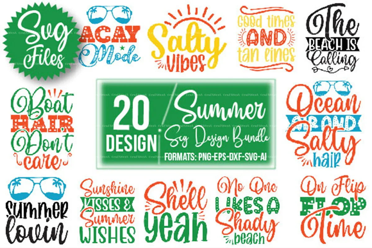 Summer Design SVG Bundle 1 - CraftNest - Digital Crafting and Art