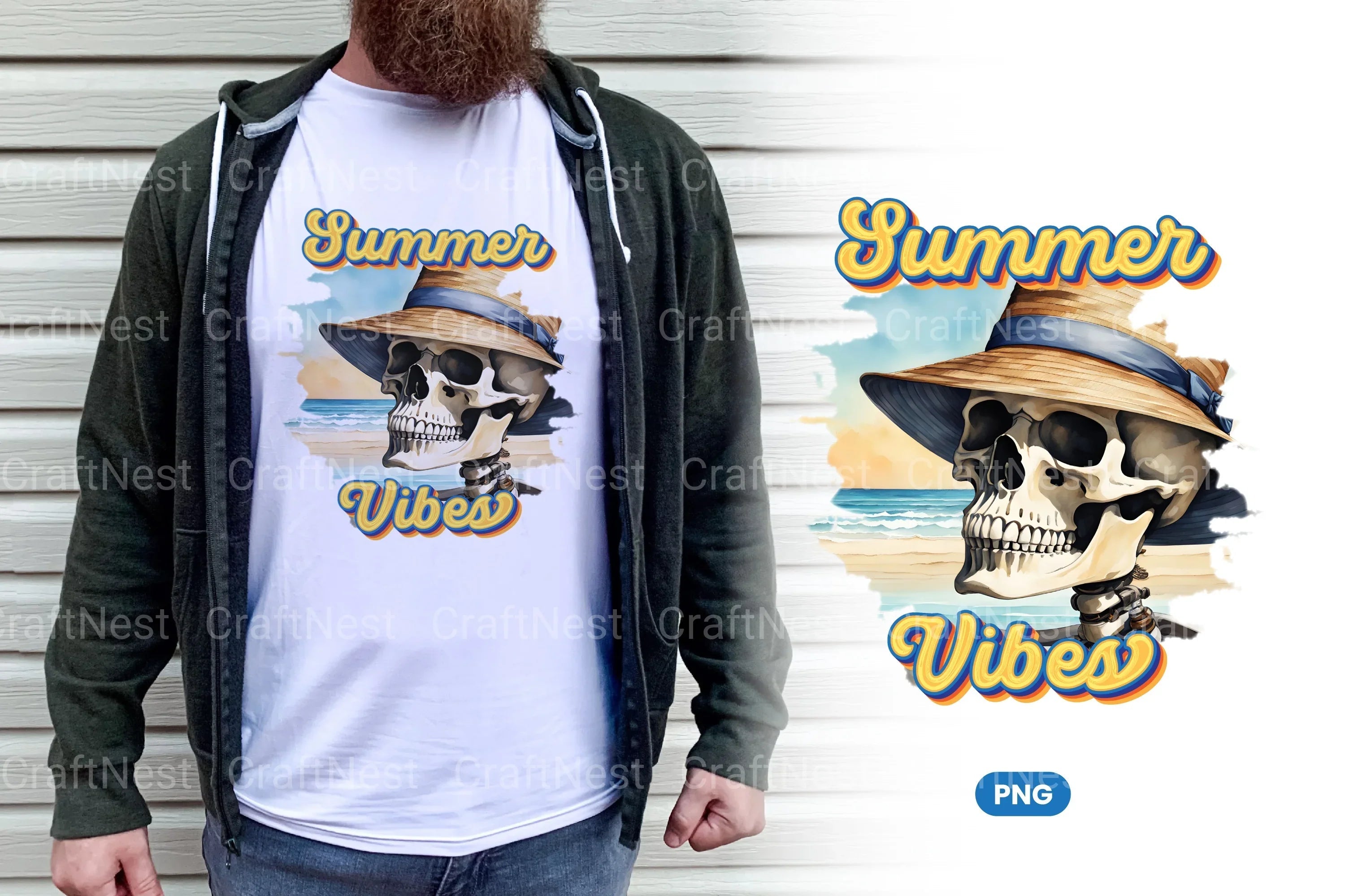 Summer Vibes Skeleton Clipart Bundle - CraftNest - Digital Crafting and Art