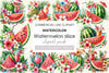 Summer Watermelon Slice Clipart Bundle