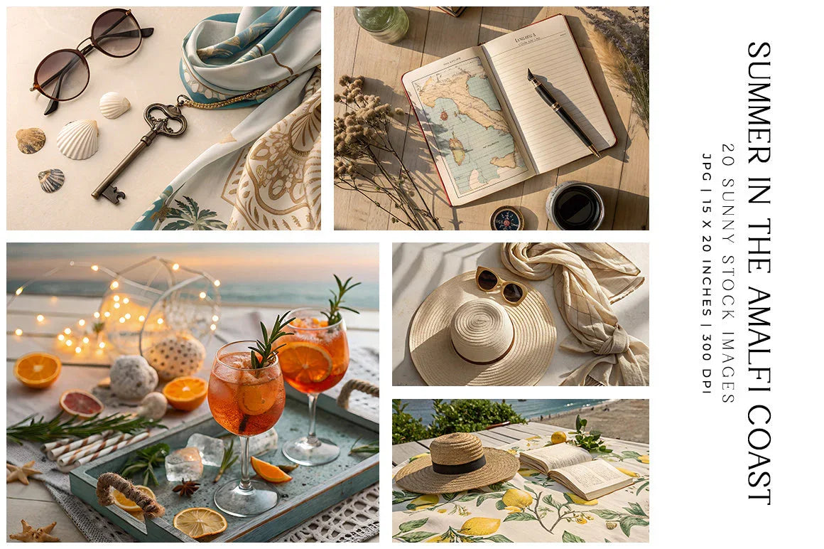 Summer in the Amalfi Coast - Stock Images - CraftNest - Digital Crafting and Art