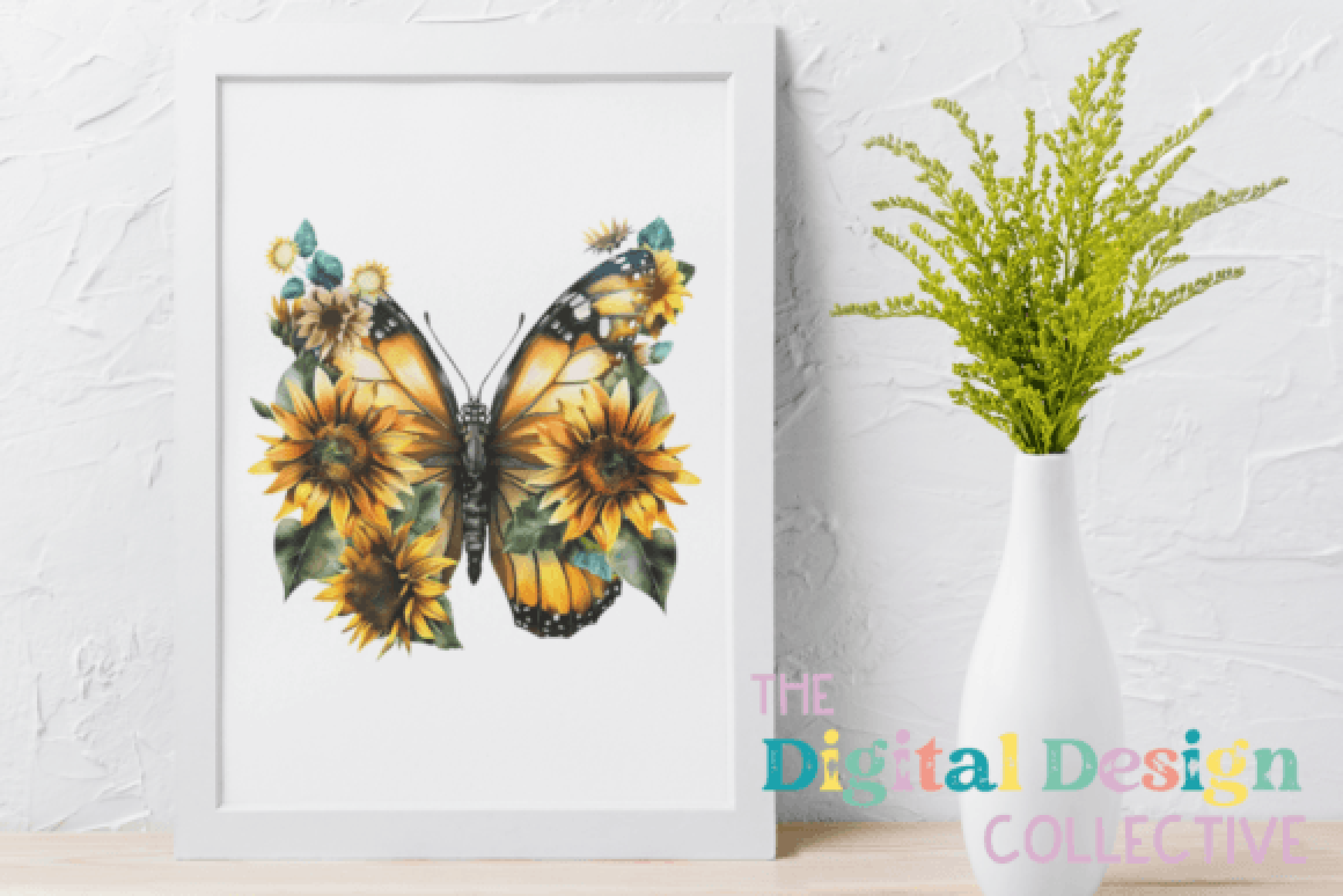 Sunflower Butterflies Clipart Bundle
