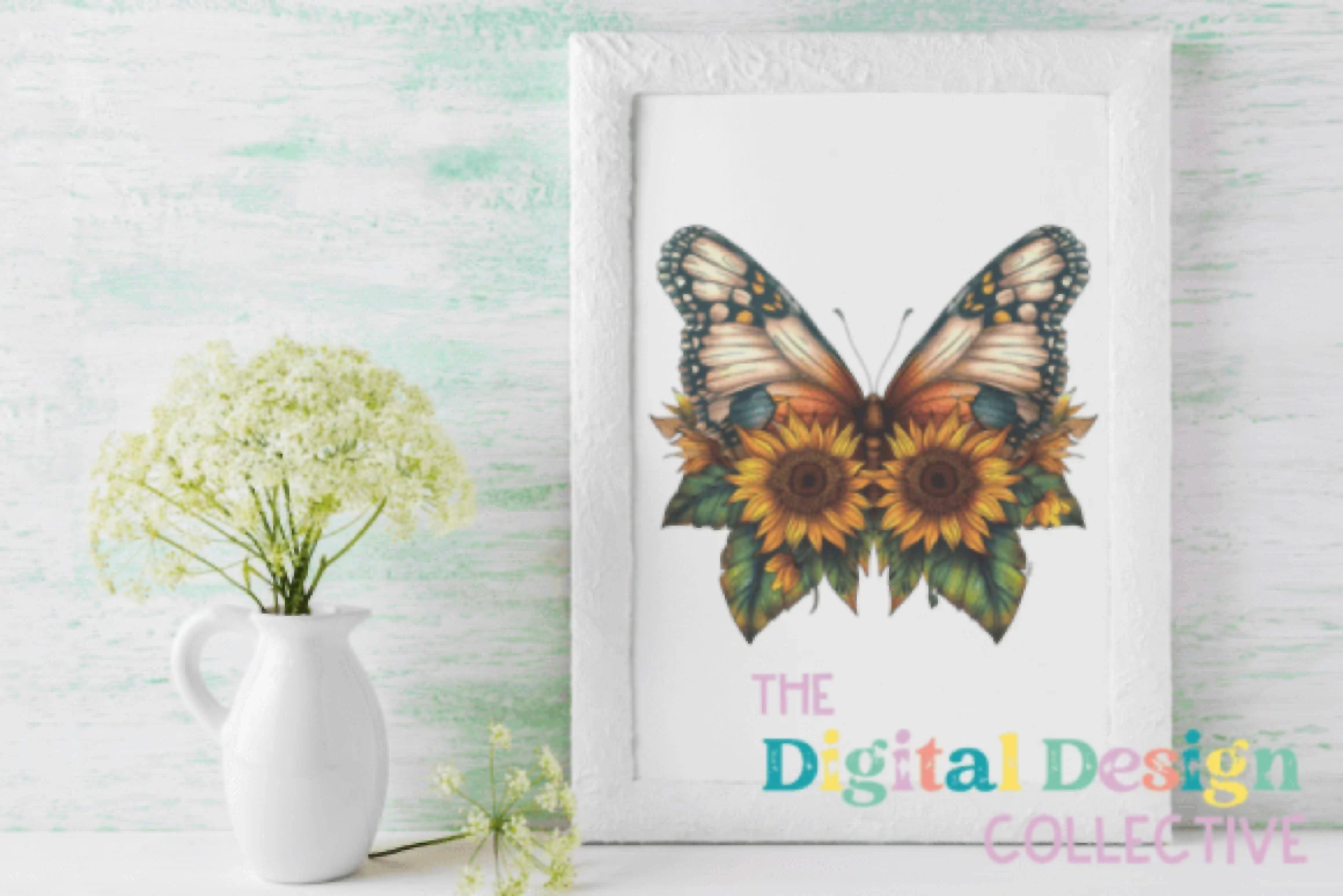 Sunflower Butterflies Clipart Bundle - CraftNest - Digital Crafting and Art