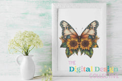 Sunflower Butterflies Clipart Bundle - CraftNest - Digital Crafting and Art