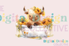 Sunflower Cow Clipart Bundle