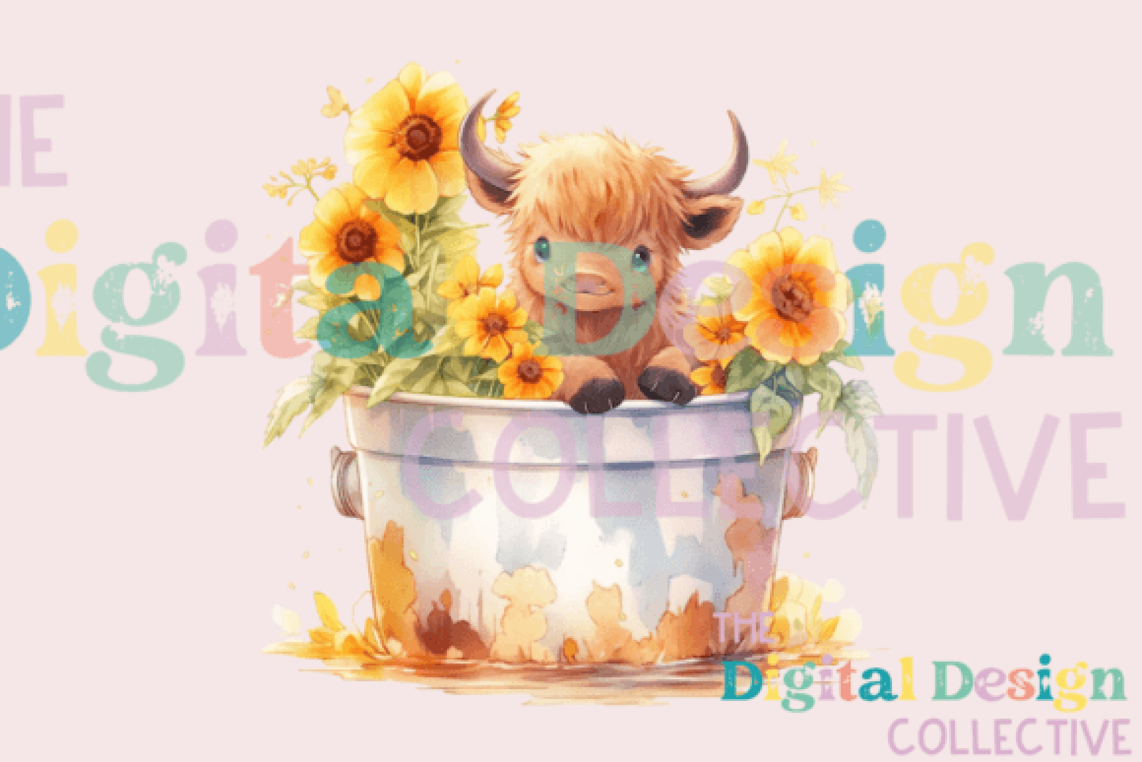 Sunflower Cow Clipart Bundle - CraftNest - Digital Crafting and Art