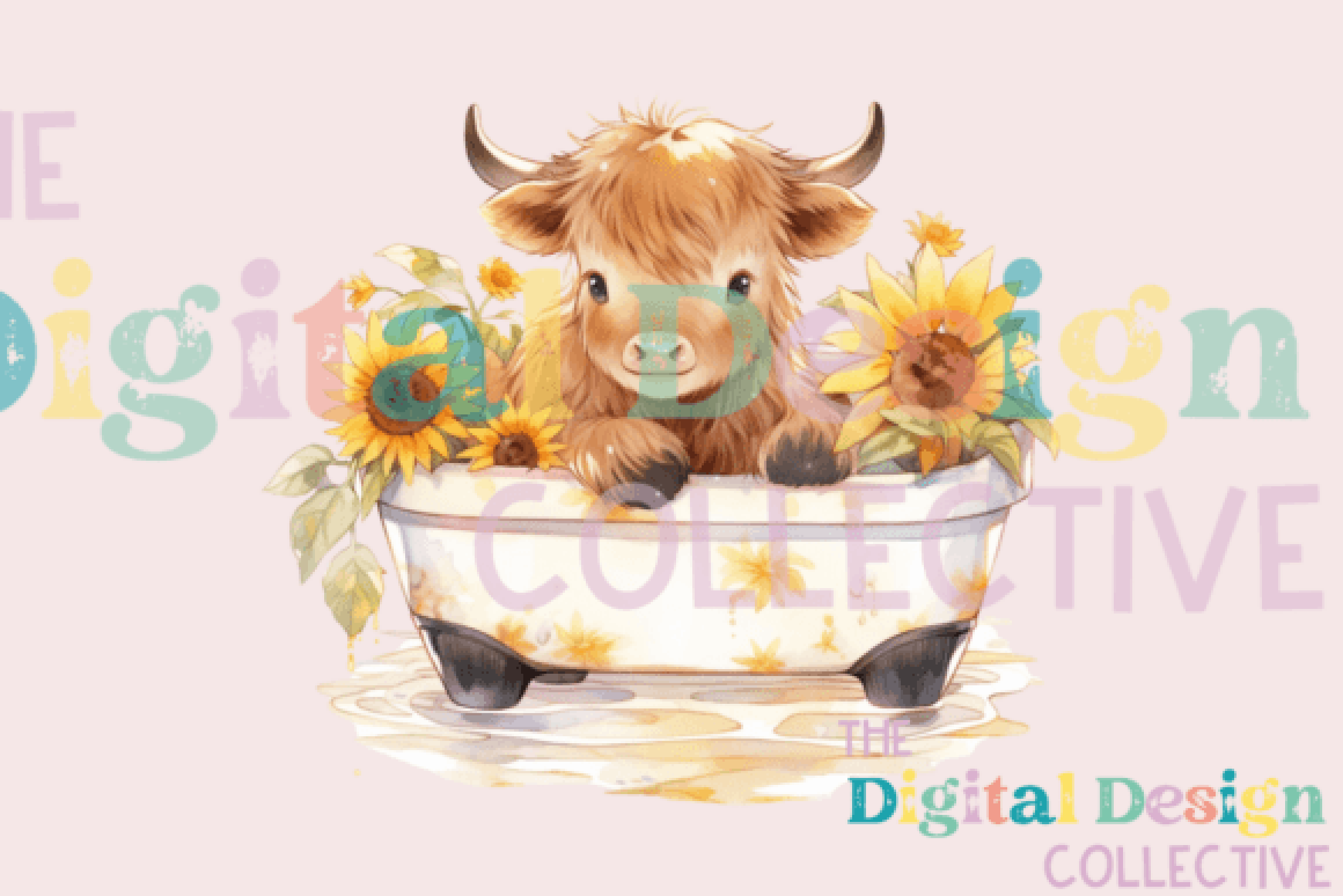 Sunflower Cow Clipart Bundle