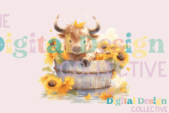 Sunflower Cow Farm Animal Art Clipart Bundle - CraftNest - Digital Crafting and Art