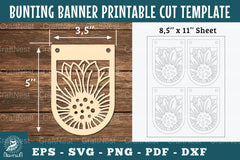 Sunflower Bunting Banner Printable Clipart Bundle - CraftNest - Digital Crafting and Art