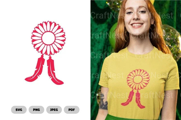 Sunflower Dreamcatcher Clipart Bundle - CraftNest - Digital Crafting and Art