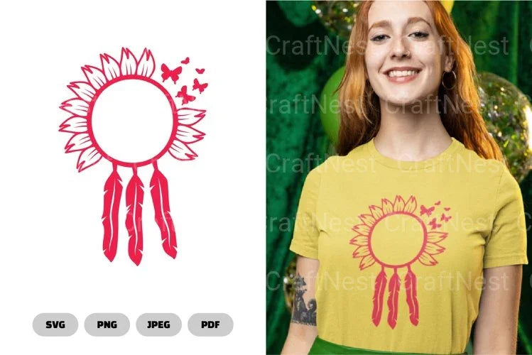 Sunflower Dreamcatcher Clipart Bundle - CraftNest - Digital Crafting and Art