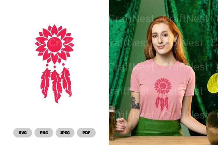 Sunflower Dreamcatcher Clipart Bundle - CraftNest - Digital Crafting and Art
