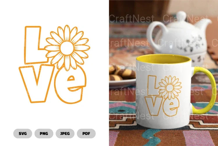 Sunflower Love SVG Bundle - CraftNest - Digital Crafting and Art