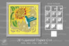 Sunflower and Hummingbird Layered Papercut Clipart Bundle