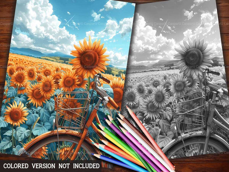 Sunflower Summer Coloring Books - CraftNest - Digital Crafting and Art