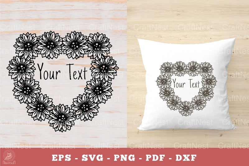 Sunflowers Monogram SVG Bundle - CraftNest - Digital Crafting and Art