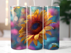 Sunflowers Flowers Tumbler Wrap - CraftNest - Digital Crafting and Art