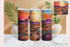 Sunset Desert Landscape Tumbler Wrap Bundle