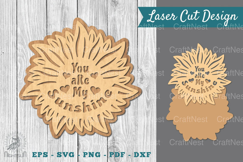 Sunshine Laser Cut Sign SVG Bundle - CraftNest - Digital Crafting and Art