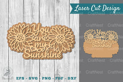 Sunshine Laser Cut Sign SVG Bundle - CraftNest - Digital Crafting and Art