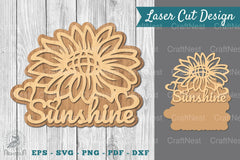 Sunshine Laser Cut Sign SVG Bundle - CraftNest - Digital Crafting and Art