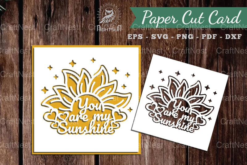 Sunshine Papercut Card SVG Bundle - CraftNest - Digital Crafting and Art