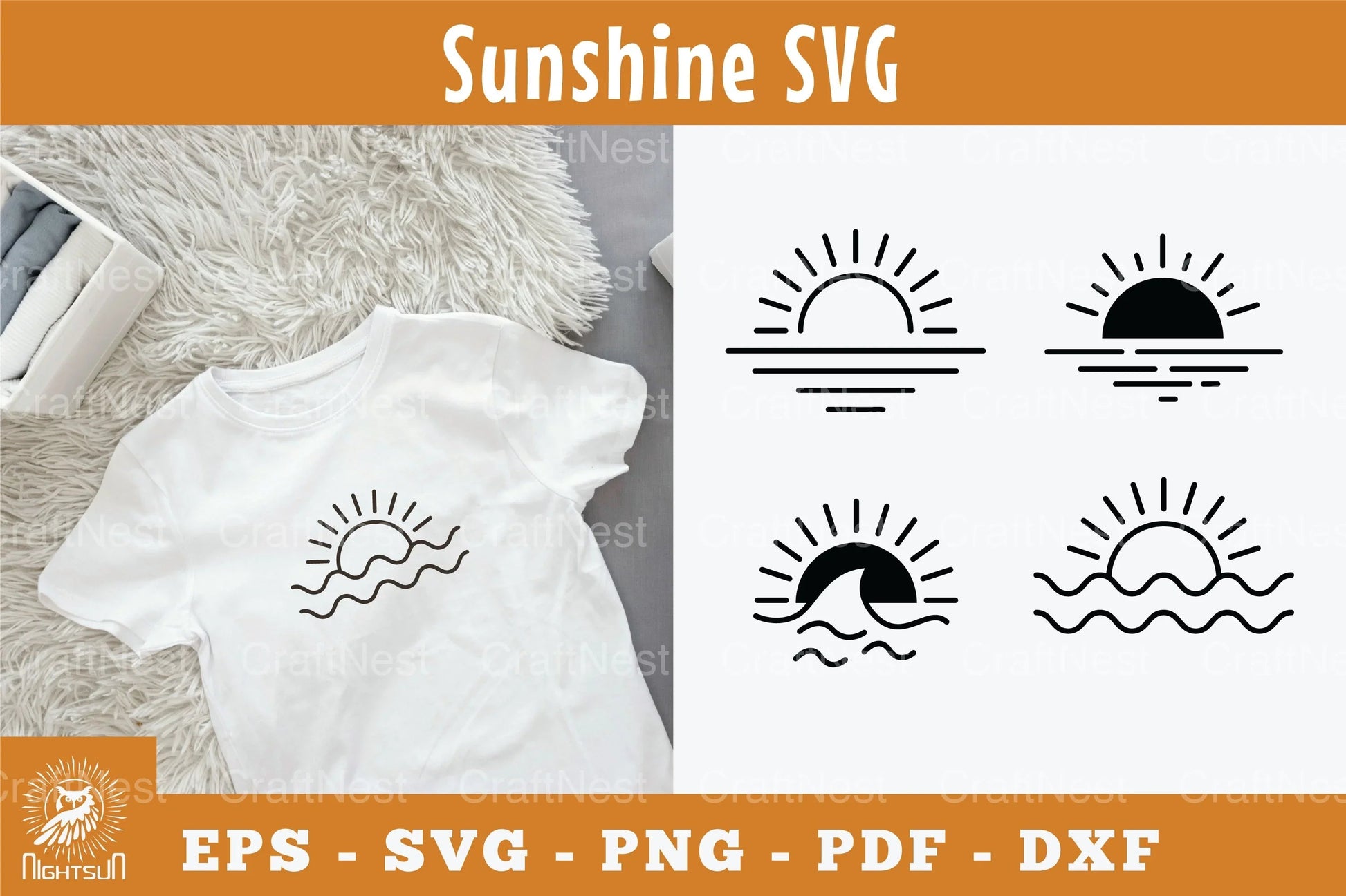 Sunshine Summer Silhouette Clipart Bundle - CraftNest - Digital Crafting and Art
