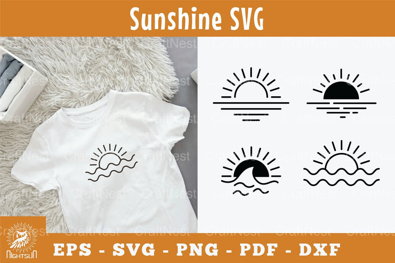 Sunshine Summer Silhouette Clipart Bundle - CraftNest - Digital Crafting and Art