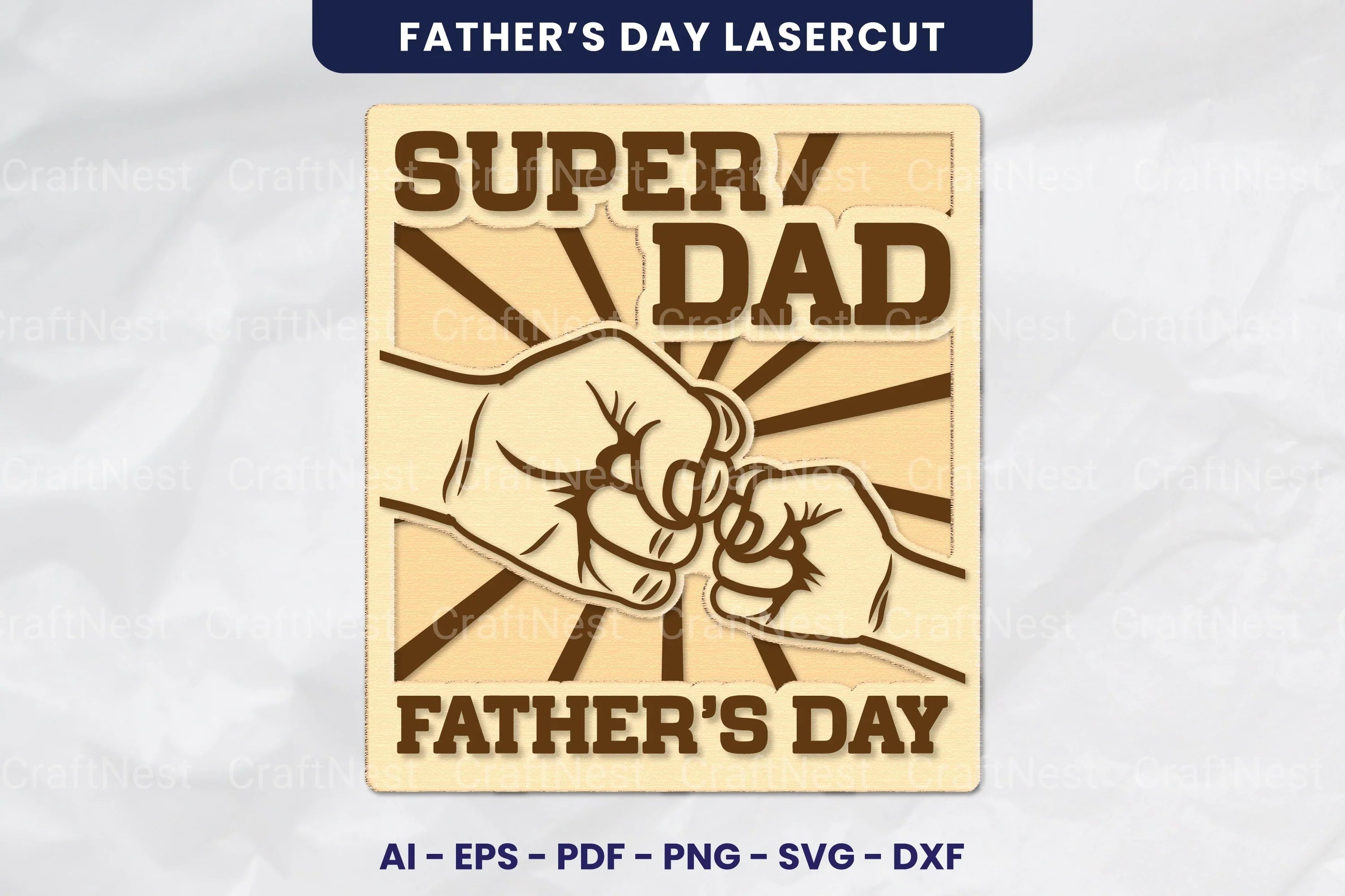 Super Dad Fist Bump Lasercut Clipart Bundle - CraftNest - Digital Crafting and Art
