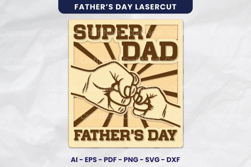 Super Dad Fist Bump Lasercut Clipart Bundle - CraftNest - Digital Crafting and Art