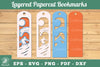 Surfing Layered Papercut Bookmarks Clipart Bundle
