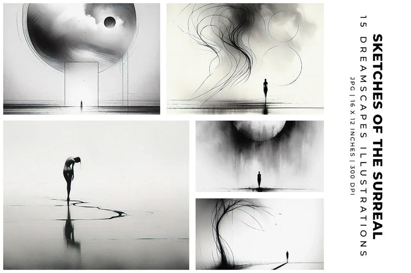 Surreal Sketches - Wall Art - CraftNest - Digital Crafting and Art