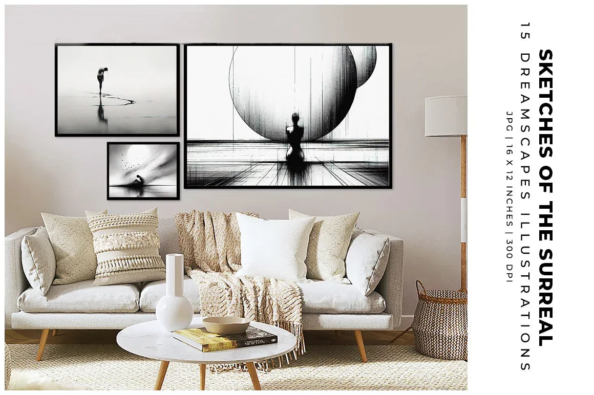 Surreal Sketches - Wall Art - CraftNest - Digital Crafting and Art