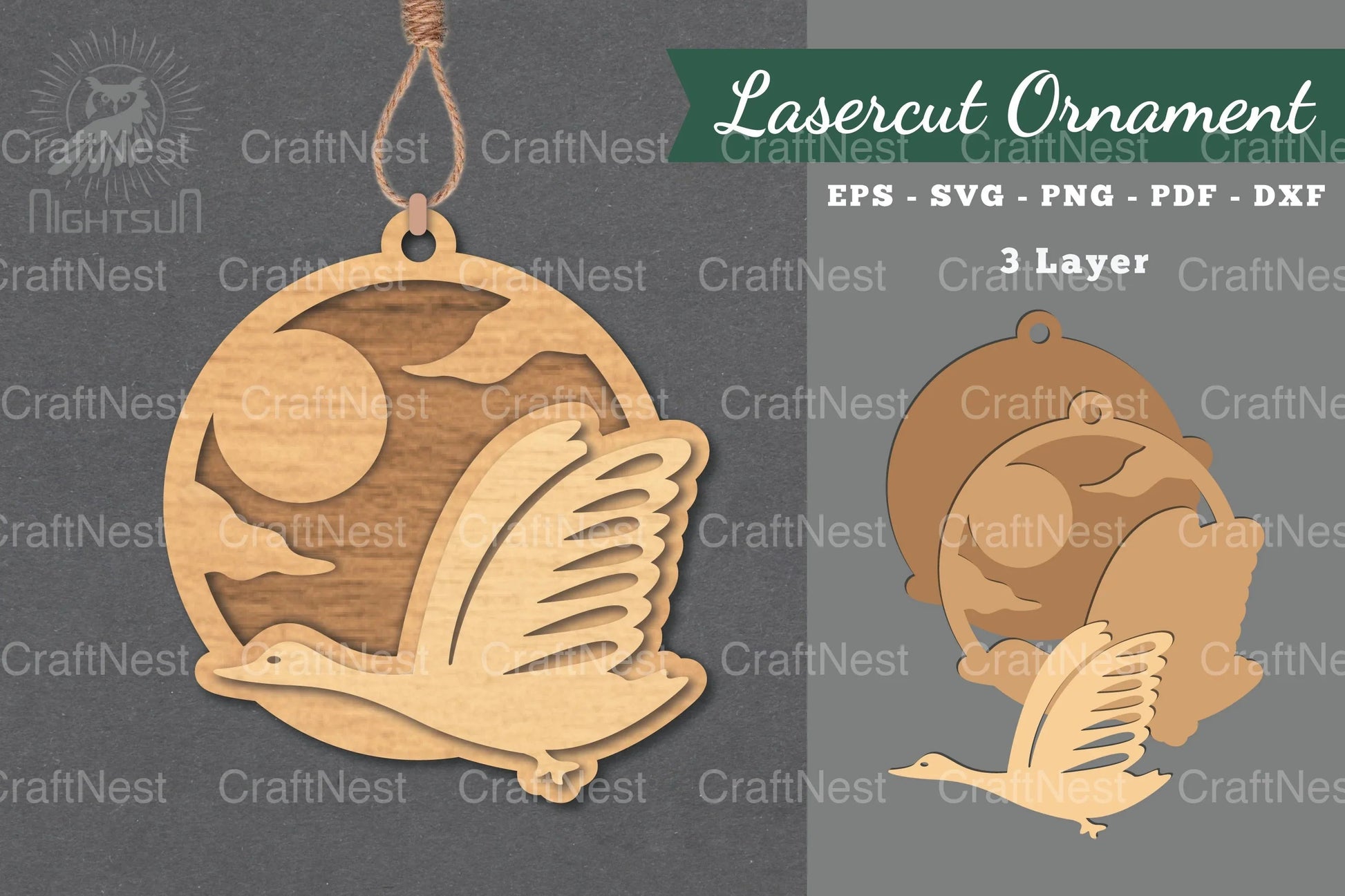 Swan Laser Cut Ornament Clipart Bundle - CraftNest - Digital Crafting and Art