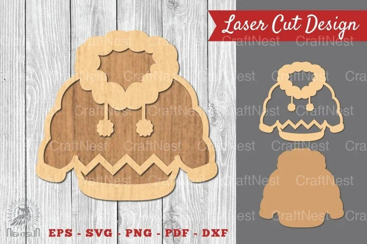 Sweater Laser Cut Decoration Clipart Bundle - CraftNest - Digital Crafting and Art