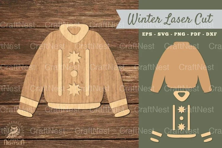 Sweater Laser Cut Decoration SVG Bundle - CraftNest - Digital Crafting and Art
