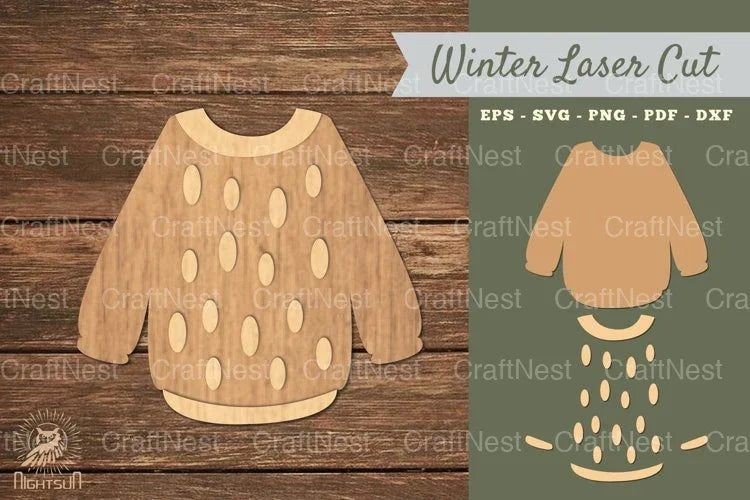 Laser Cut Sweater Decoration SVG Bundle - CraftNest - Digital Crafting and Art