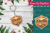 Sweet Cheeks Happy Heart Laser Cut Keychain Design