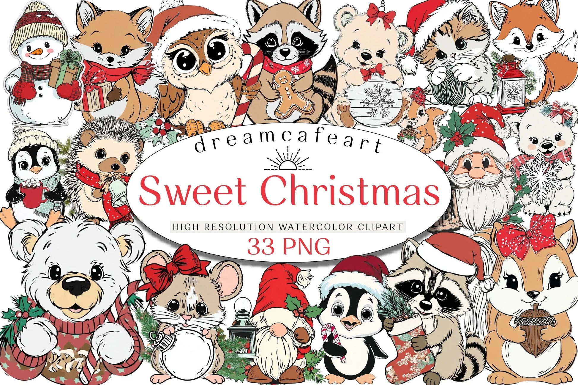 Sweet Christmas Clipart Bundle - CraftNest - Digital Crafting and Art