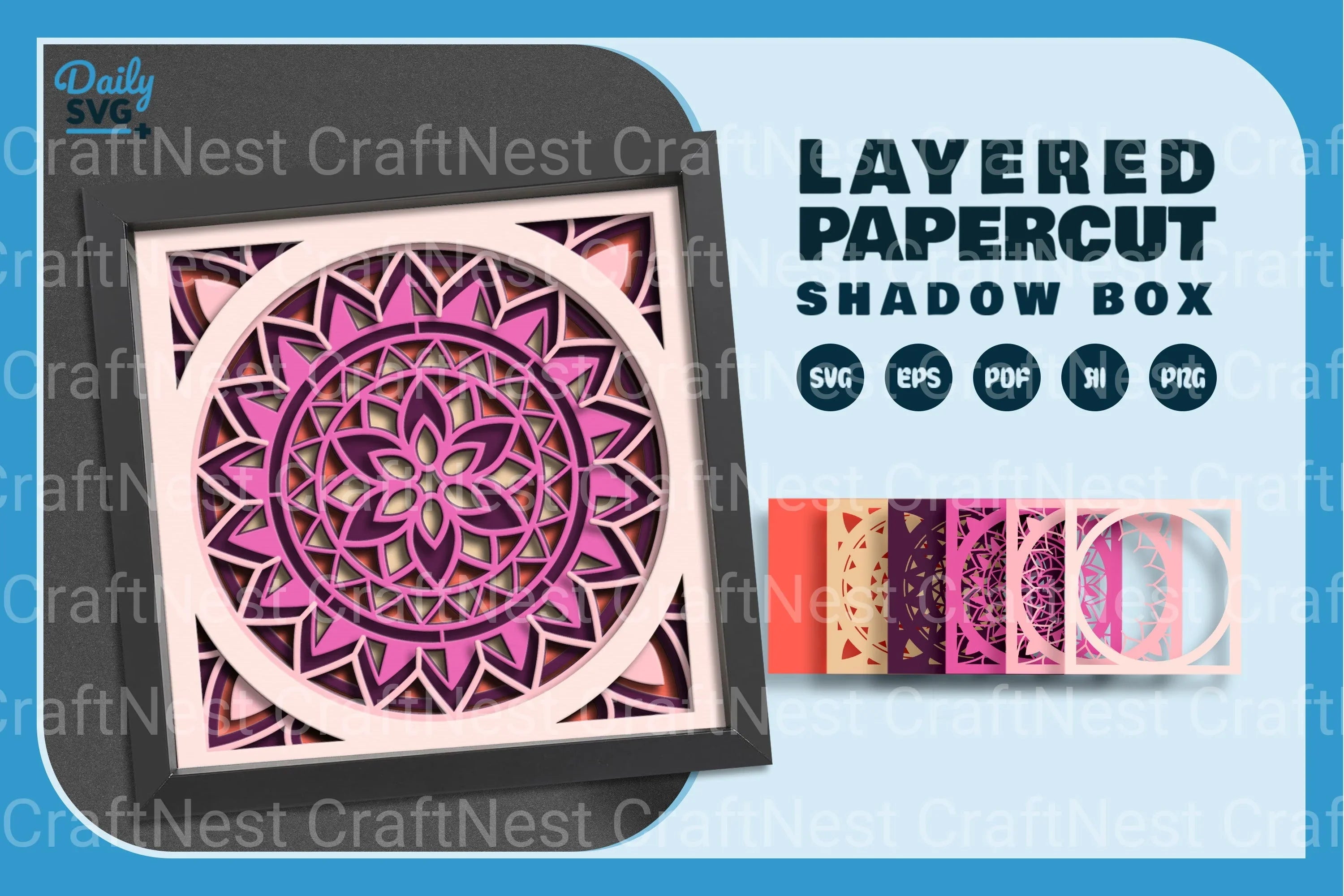 Sweet Mandala Papercut SVG Bundle